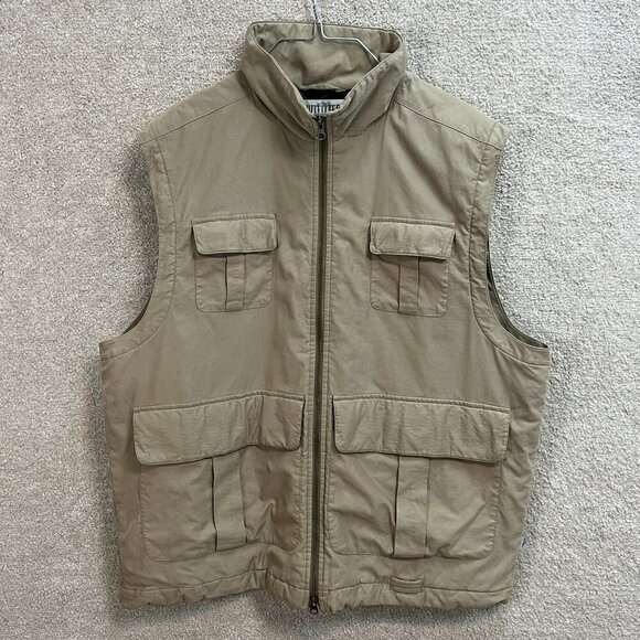 Roundtree‎ & Yorke Quilted Vest Men's Size XL Full Zip Pockets Gorpcore Fishing - Picture 1 of 8